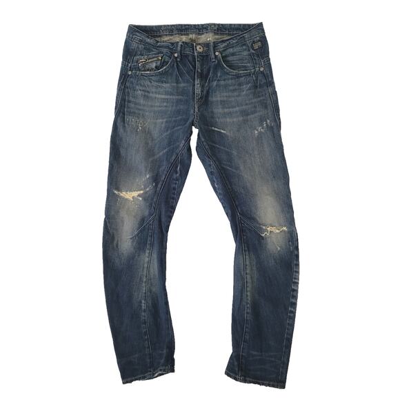 G-Star Raw ARC Ocean 3D Tapered Jeans Size 26x30 Distressed Medium Wash Grunge - Picture 1 of 13